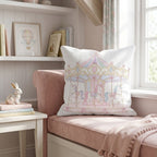 Unicorn Carousel Throw Pillow - Hillcroft Home