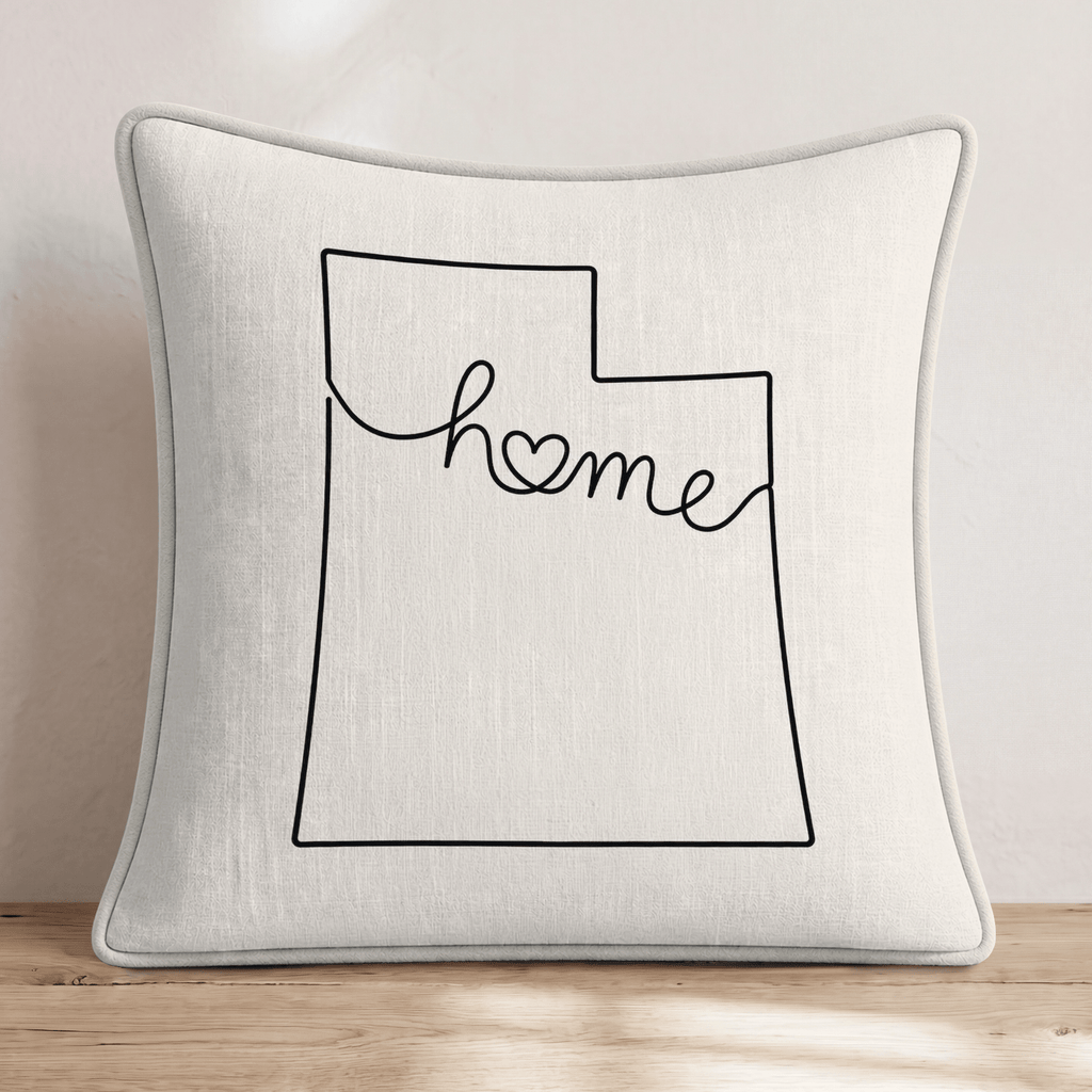Utah Home Throw Pillow - Hillcroft Home