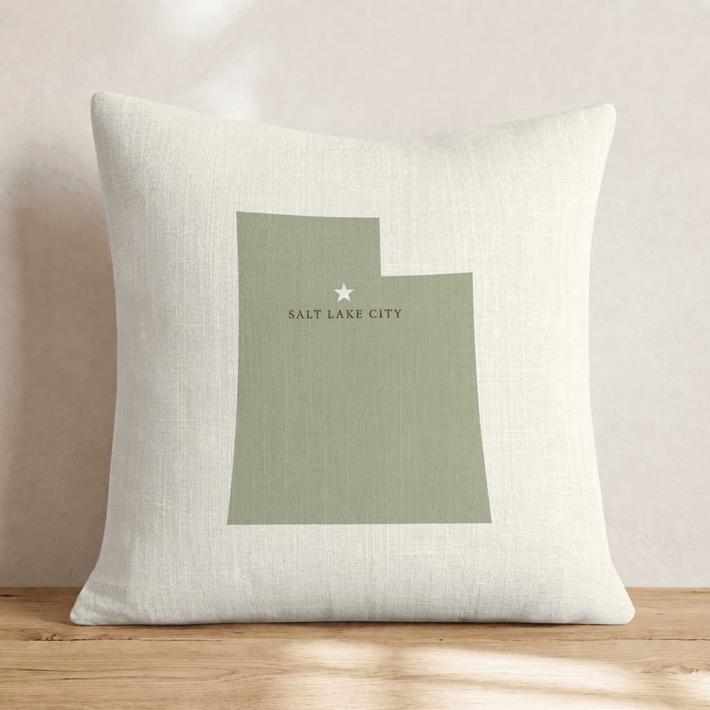 Utah State Capital Throw Pillow - Hillcroft Home