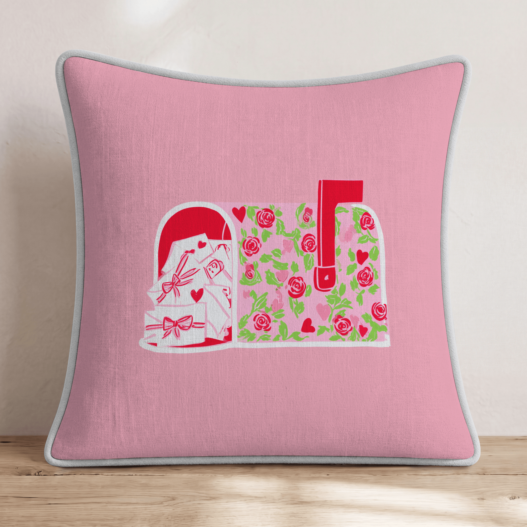 Valentines Delivery Throw Pillow - Hillcroft Home