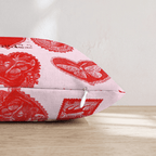 Valentines Stamps Throw Pillow - Hillcroft Home