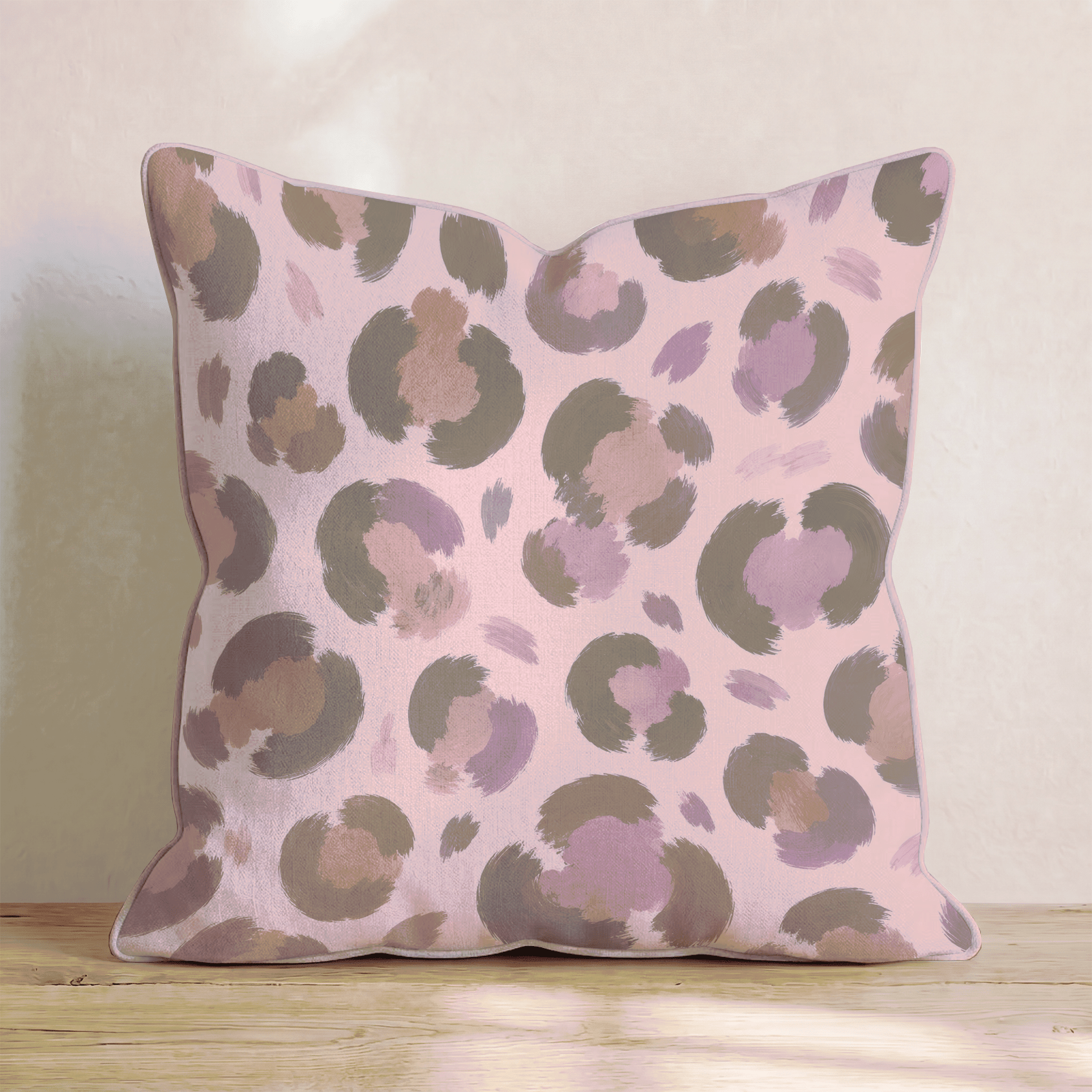 Valerie Leopard Print Throw Pillow - Hillcroft Home