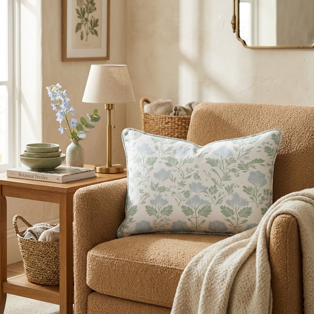 Velvet Vines Throw Pillow - Hillcroft Home