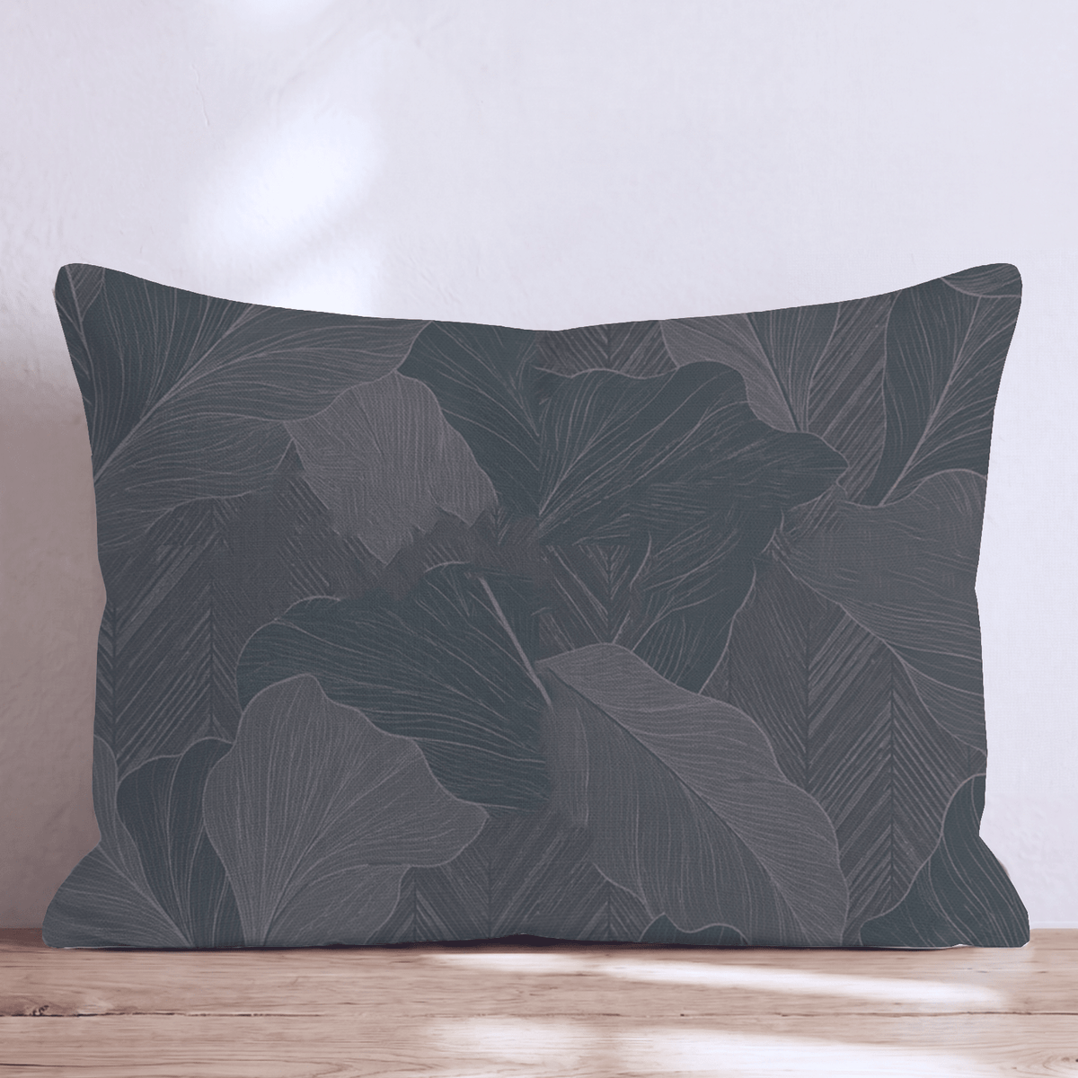 Verdant Ginkgo Dark Throw Pillow throw pillow - Hillcroft Home