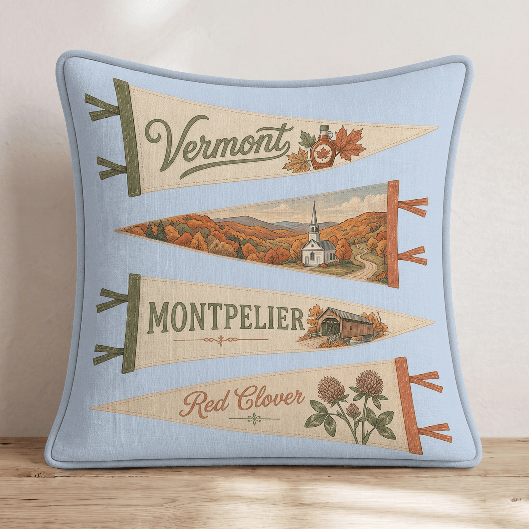 Vermont Pennant Throw Pillow - Hillcroft Home
