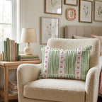 Vertical Stripe Weave Throw Pillow - Hillcroft Home