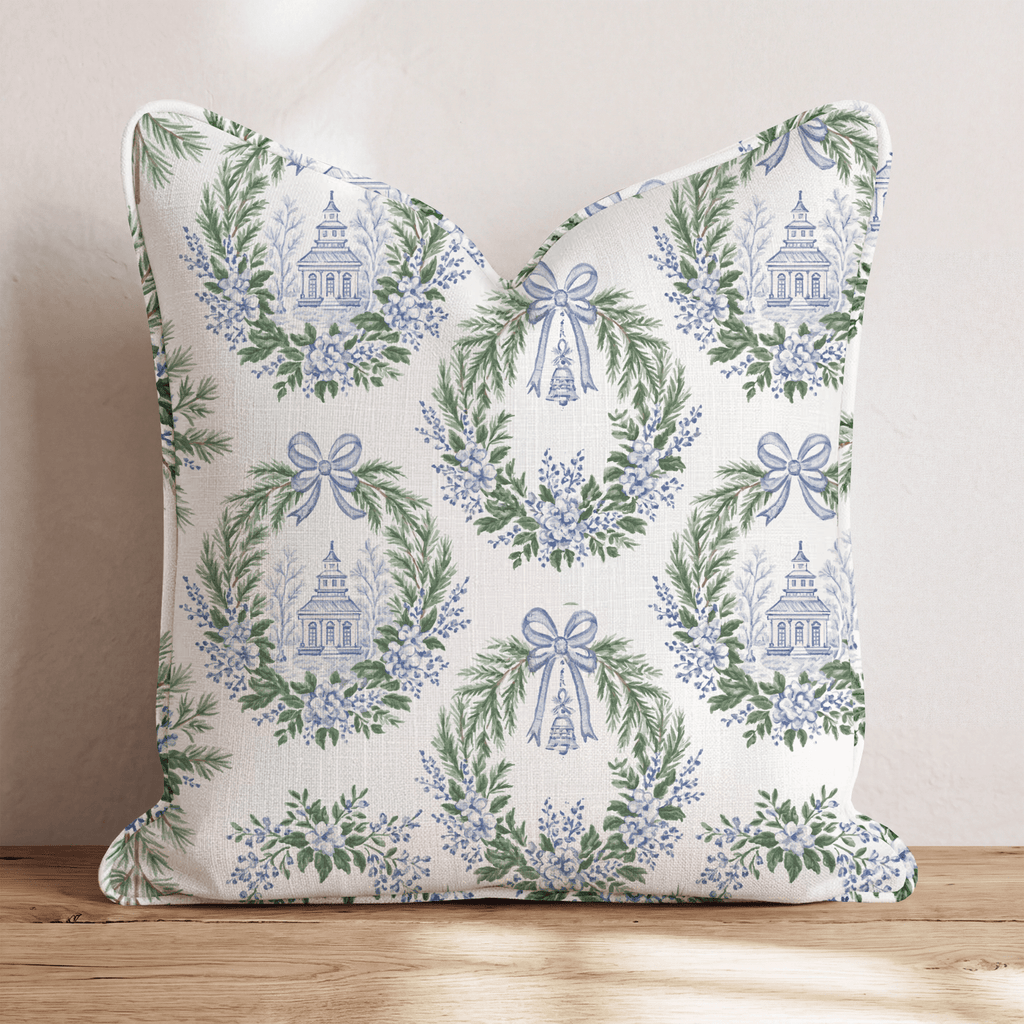 Village Wreath Throw Pillow throw pillow - Hillcroft Home