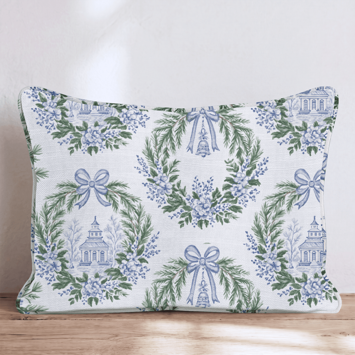 Village Wreath Throw Pillow throw pillow - Hillcroft Home