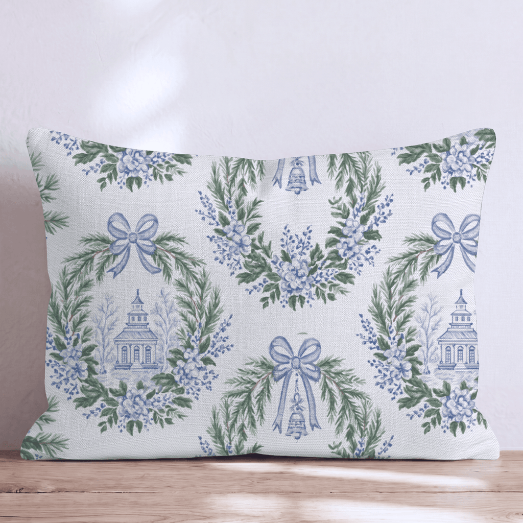 Village Wreath Throw Pillow throw pillow - Hillcroft Home