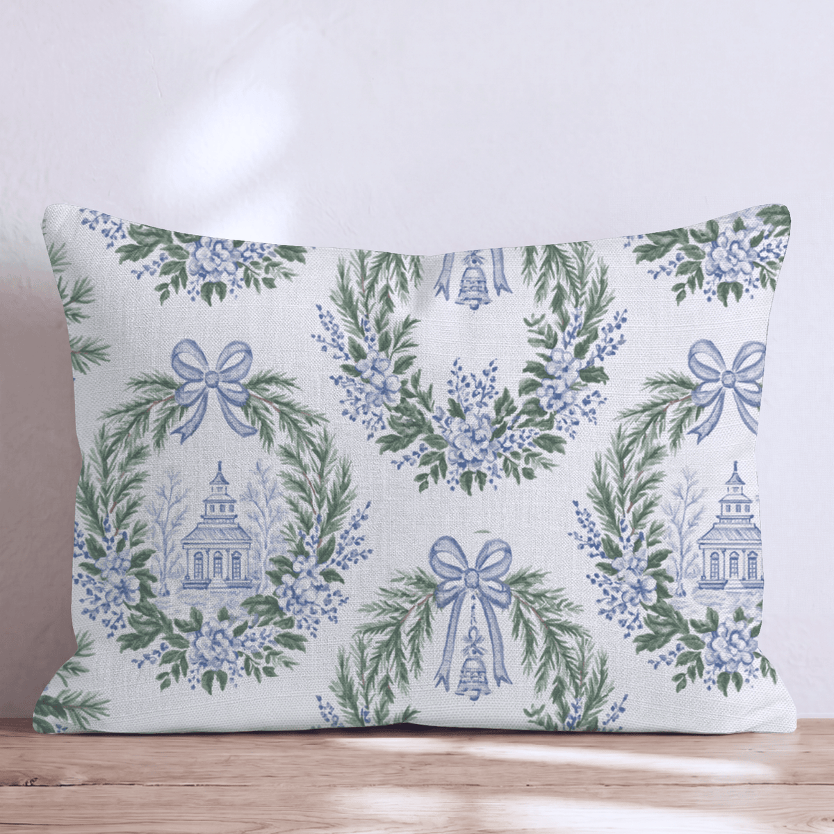 Village Wreath Throw Pillow throw pillow - Hillcroft Home