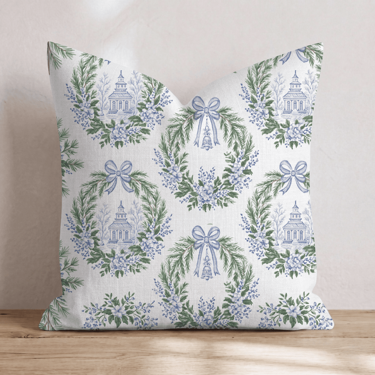 Village Wreath Throw Pillow throw pillow - Hillcroft Home