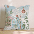 Vintage Alpine Tramway Throw Pillow - Hillcroft Home