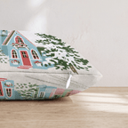 Vintage Alpine Tramway Throw Pillow - Hillcroft Home
