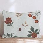 Vintage Cherry & Berry Sprig Throw Pillow - Hillcroft Home