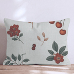 Vintage Cherry & Berry Sprig Throw Pillow - Hillcroft Home