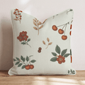 Vintage Cherry & Berry Sprig Throw Pillow - Hillcroft Home