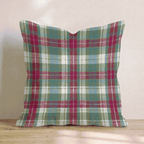 Vintage Christmas Plaid Throw Pillow - Hillcroft Home