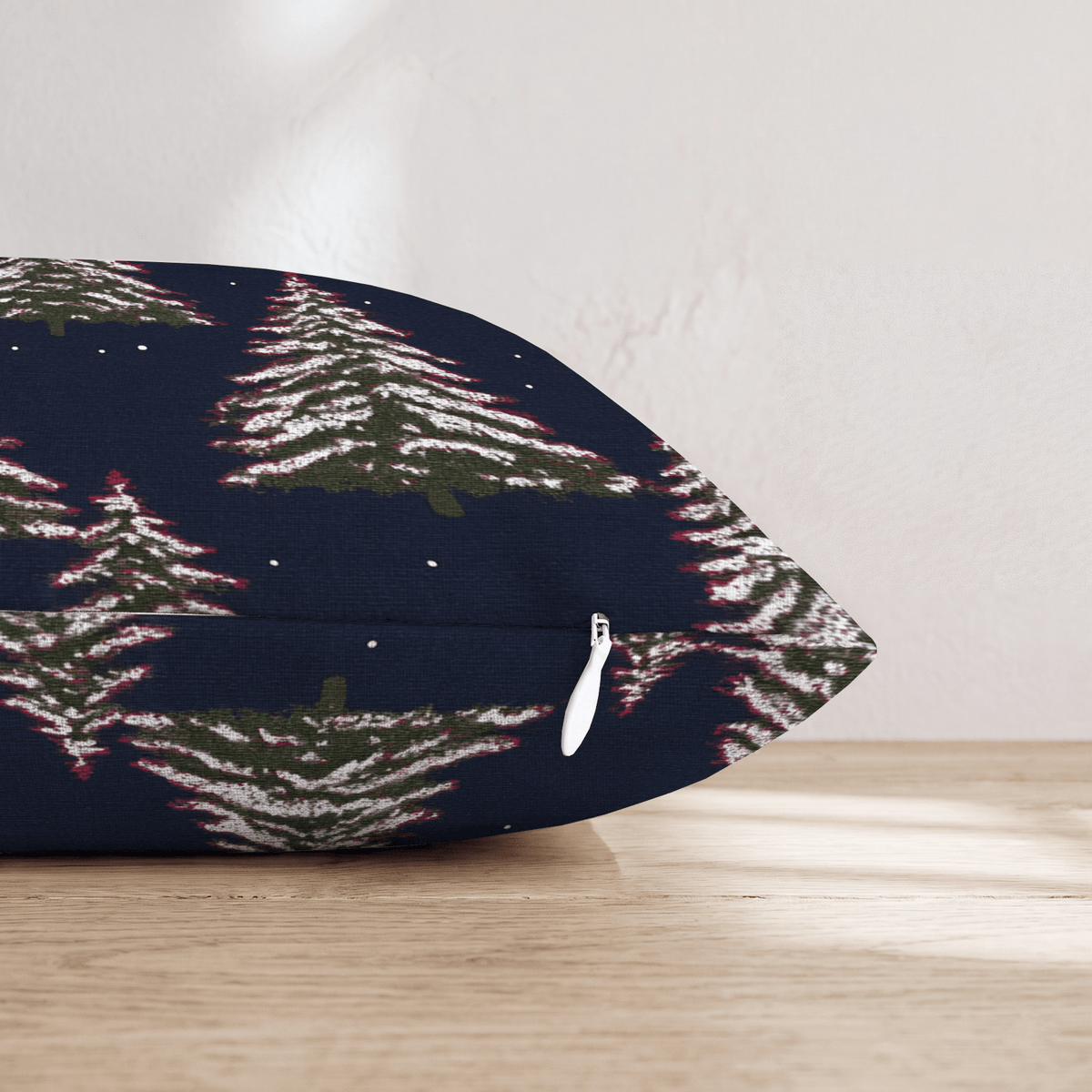 Vintage Christmas Trees Throw Pillow - Hillcroft Home