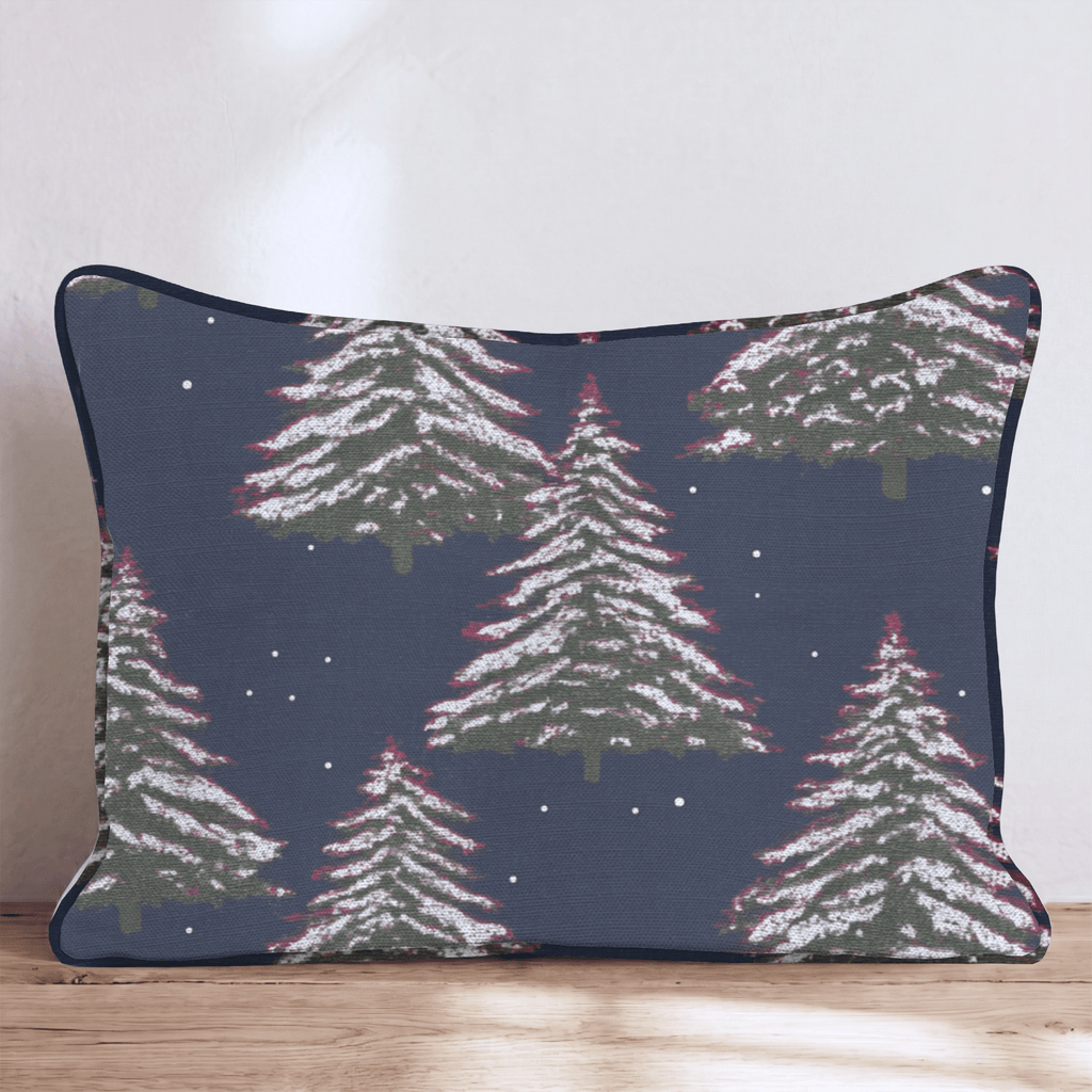 Vintage Christmas Trees Throw Pillow - Hillcroft Home