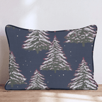Vintage Christmas Trees Throw Pillow - Hillcroft Home