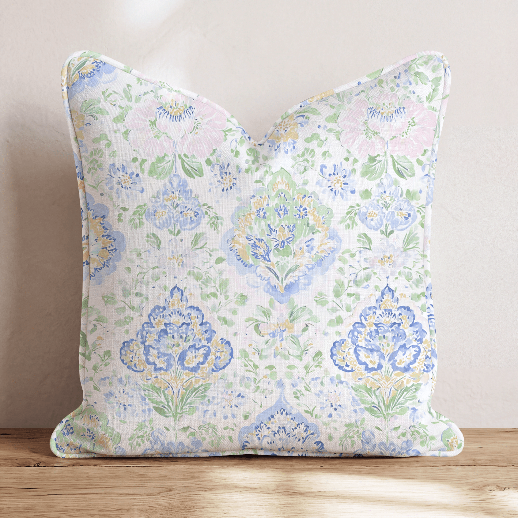 Vintage Damask Throw Pillow - Hillcroft Home