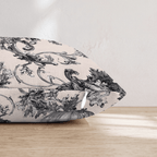 Vintage Etched Toile Pumpkins Throw Pillow - Hillcroft Home