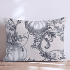 Vintage Etched Toile Pumpkins Throw Pillow - Hillcroft Home