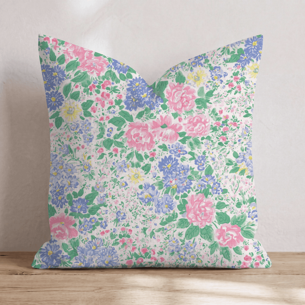 Vintage Florals Throw Pillow - Hillcroft Home