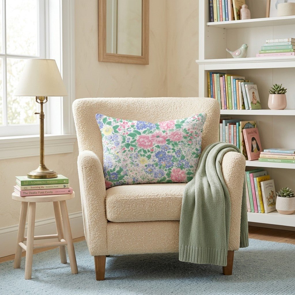 Vintage Florals Throw Pillow - Hillcroft Home