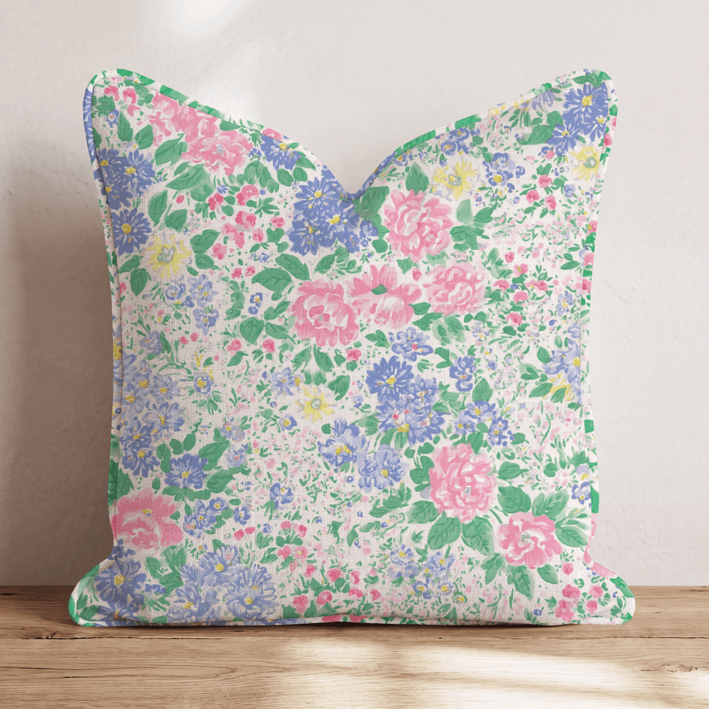 Vintage Florals Throw Pillow - Hillcroft Home