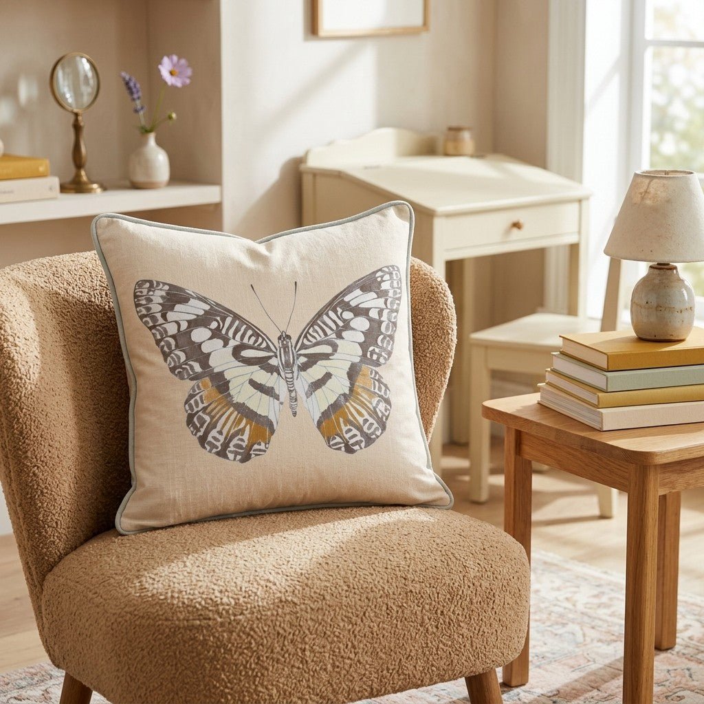 Vintage Flutter Throw Pillow - Hillcroft Home
