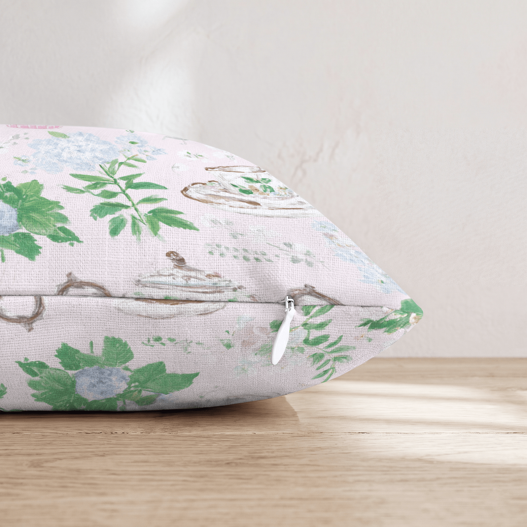 Vintage French Tea Throw Pillow - Hillcroft Home