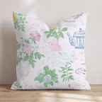 Vintage French Tea Throw Pillow - Hillcroft Home