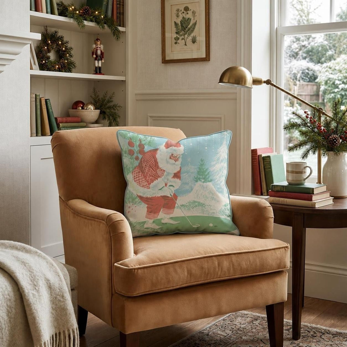 Vintage Golf Swing Throw Pillow throw pillow - Hillcroft Home