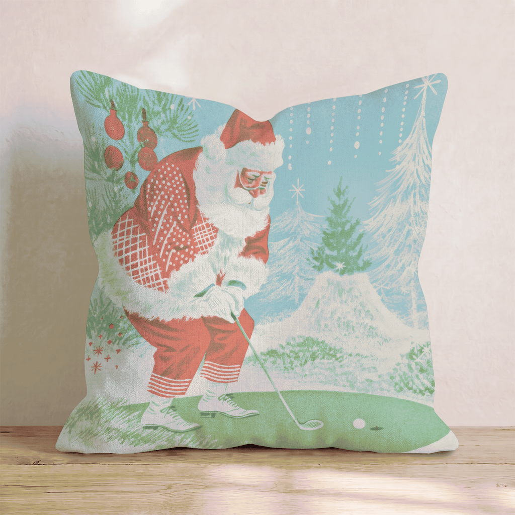 Vintage Golf Swing Throw Pillow - Hillcroft Home