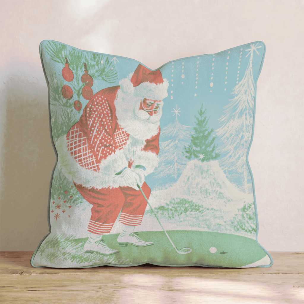 Vintage Golf Swing Throw Pillow - Hillcroft Home