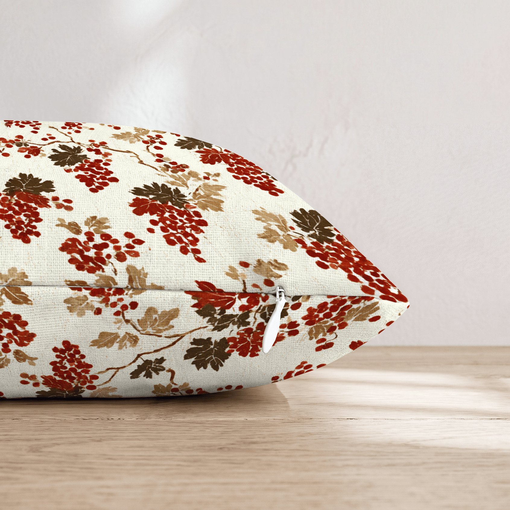 Vintage Grape Harvest Vine Throw Pillow - Hillcroft Home