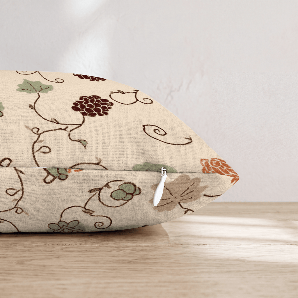 Vintage Grapevine Throw Pillow - Hillcroft Home