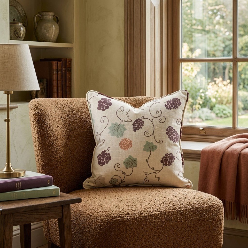 Vintage Grapevine Throw Pillow - Hillcroft Home