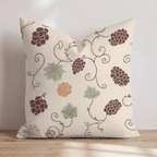 Vintage Grapevine Throw Pillow - Hillcroft Home