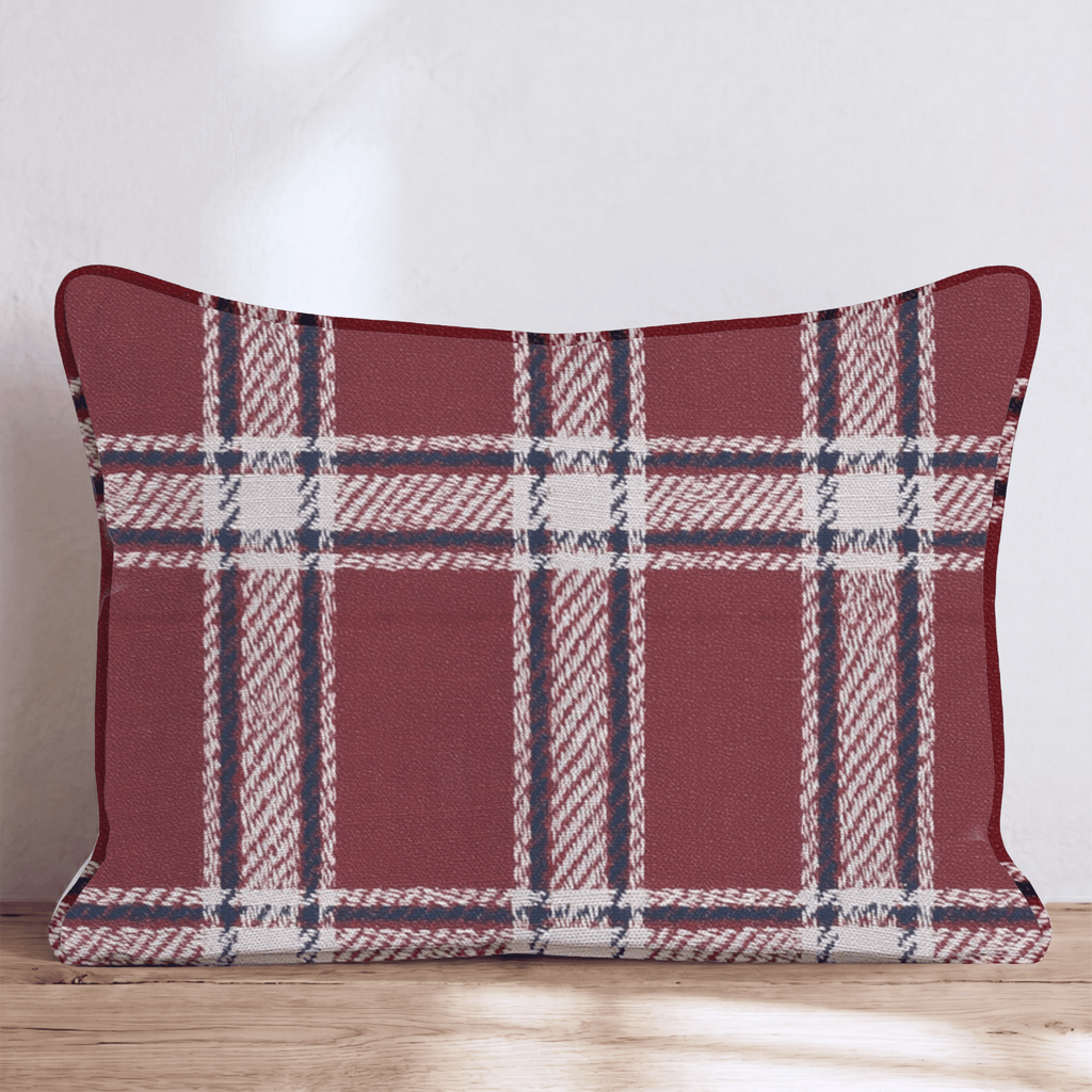Vintage Holiday Plaid Throw Pillow - Hillcroft Home
