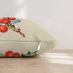 Vintage Holly Cluster Throw Pillow - Hillcroft Home