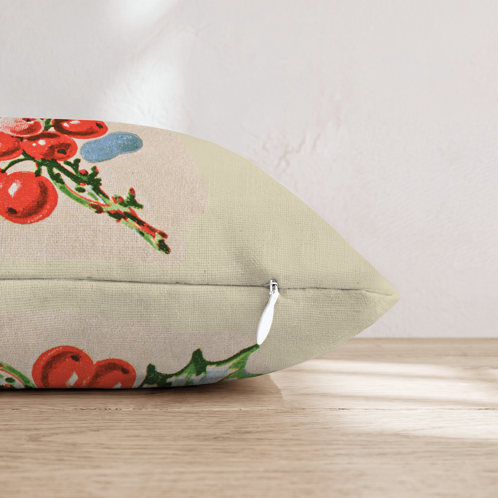 Vintage Holly Cluster Throw Pillow - Hillcroft Home