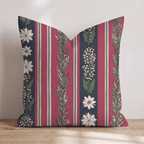 Vintage Jolly Stripes Throw Pillow - Hillcroft Home