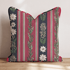 Vintage Jolly Stripes Throw Pillow - Hillcroft Home