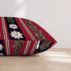 Vintage Jolly Stripes Throw Pillow - Hillcroft Home