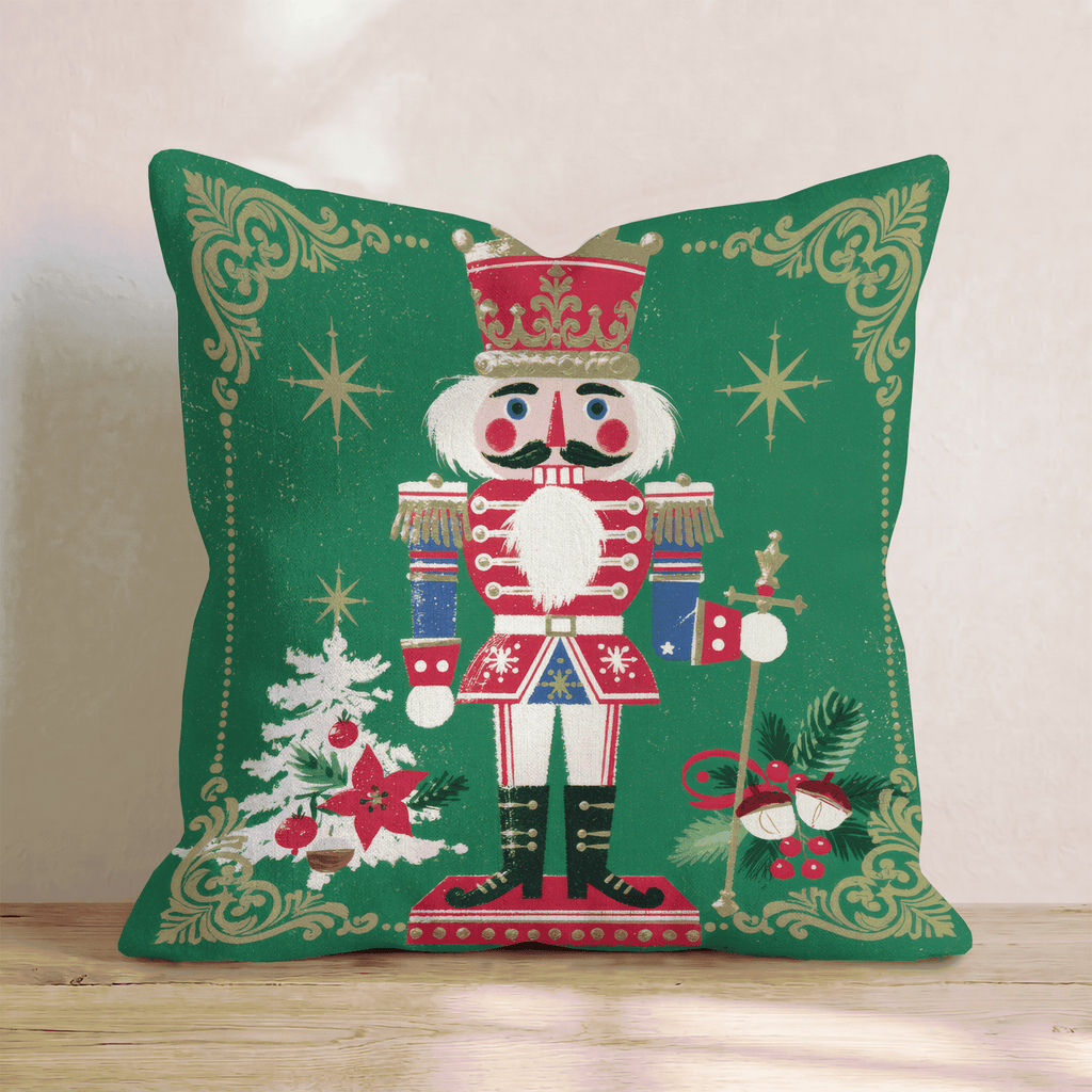 Vintage Nutcracker Guard Throw Pillow - Hillcroft Home