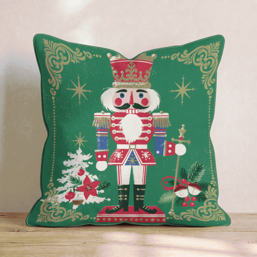 Vintage Nutcracker Guard Throw Pillow - Hillcroft Home