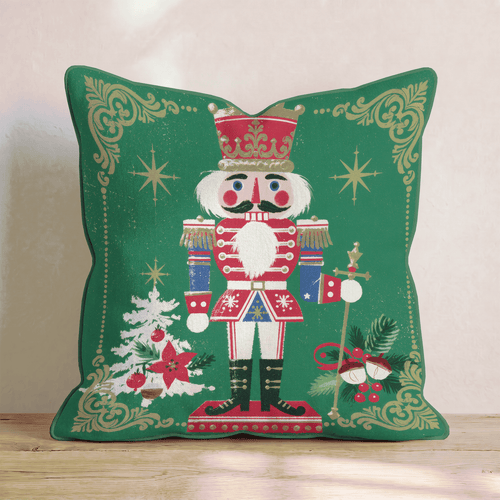 Vintage Nutcracker Guard Throw Pillow - Hillcroft Home