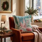 Vintage NYC Trolley Throw Pillow throw pillow - Hillcroft Home